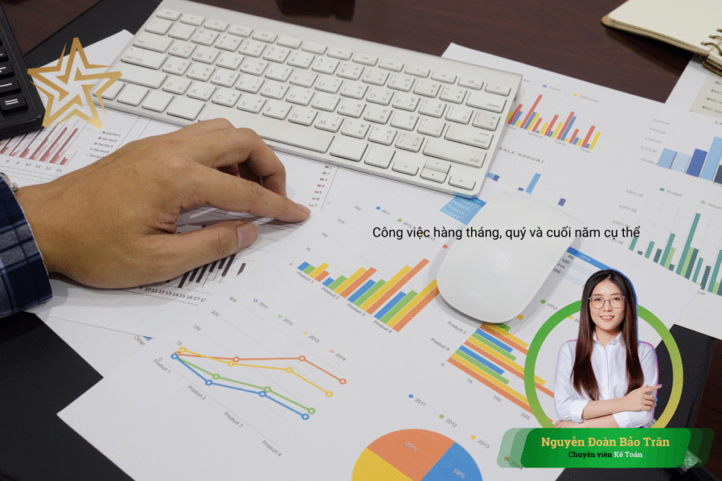 Công việc hàng tháng, quý và cuối năm cụ thể