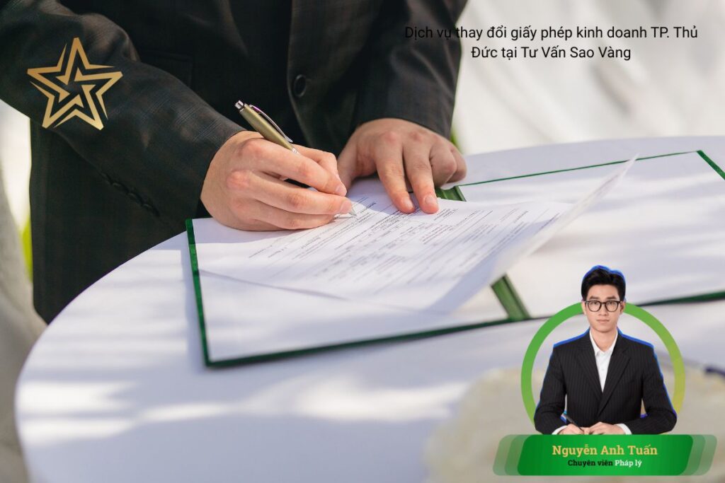 Dịch vụ thay đổi giấy phép kinh doanh TP. Thủ Đức tại Tư Vấn Sao Vàng Dịch vụ thay đổi giấy phép kinh doanh TP. Thủ Đức tại Tư Vấn Sao Vàng